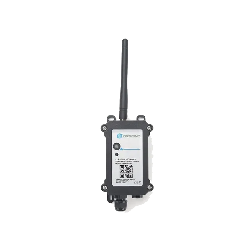 Convertisseur Modbus RS485 vers LoRaWAN Dragino RS485-LB sur pile, vue de face