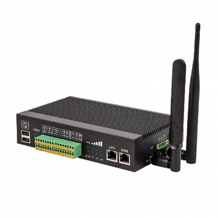 Passerelle edge Elastel EG500 sur Raspberry Pi CM4 en boîtier aluminium rail DIN