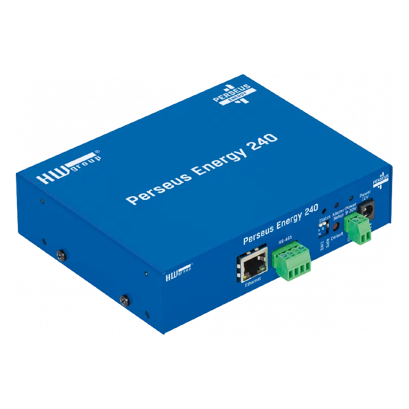 Passerelle Modbus RTU vers Modbus TCP HWgroup Perseus Energy 240, boîtier métal bleu