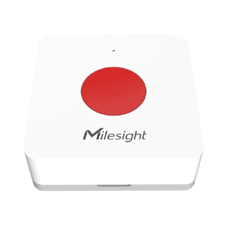 Bouton d'alerte LoRaWAN Milesight WS101 version SOS avec bouton rouge