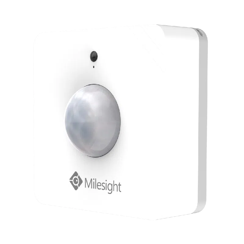Milesight WS202 - Capteur de présence PIR et de luminosité LoRaWAN Capteur de présence PIR et luminosité LoRaWAN Milesight WS202, boîtier blanc compact