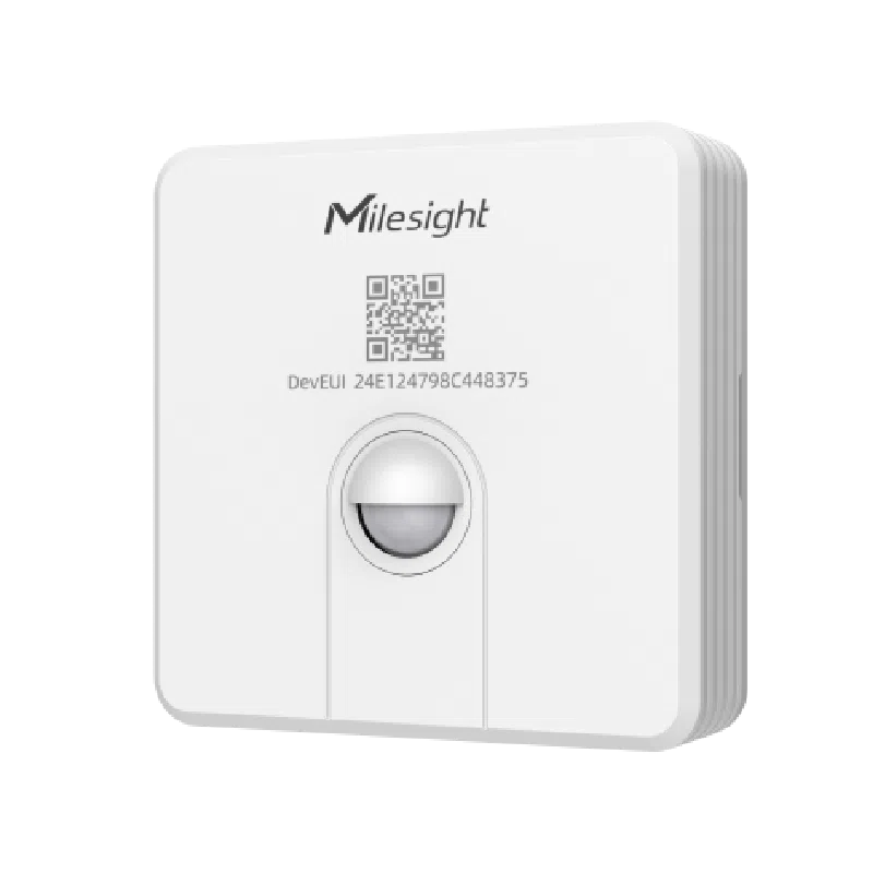 Capteur LoRaWAN Milesight WS203 de présence PIR, température et humidité, vue de face