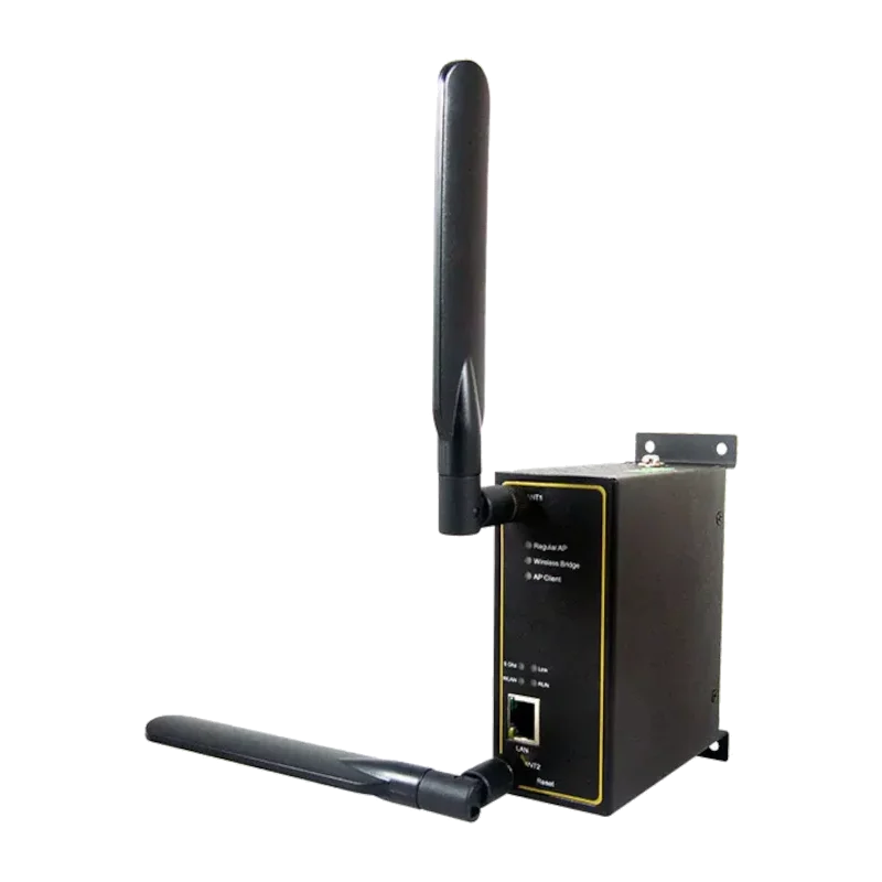 ATOP AW5500 & AW5500C – Points d'accès sans fil industriels Wi-Fi Points d'accès Wi-Fi industriels ATOP AW5500 et AW5500C avec antennes, format rail DIN