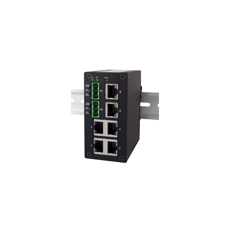 ATOP EH2306 - Switch Ethernet industriel 6 ports non-géré Switch Ethernet industriel ATOP EH2306 six ports RJ45 en boîtier aluminium rail DIN
