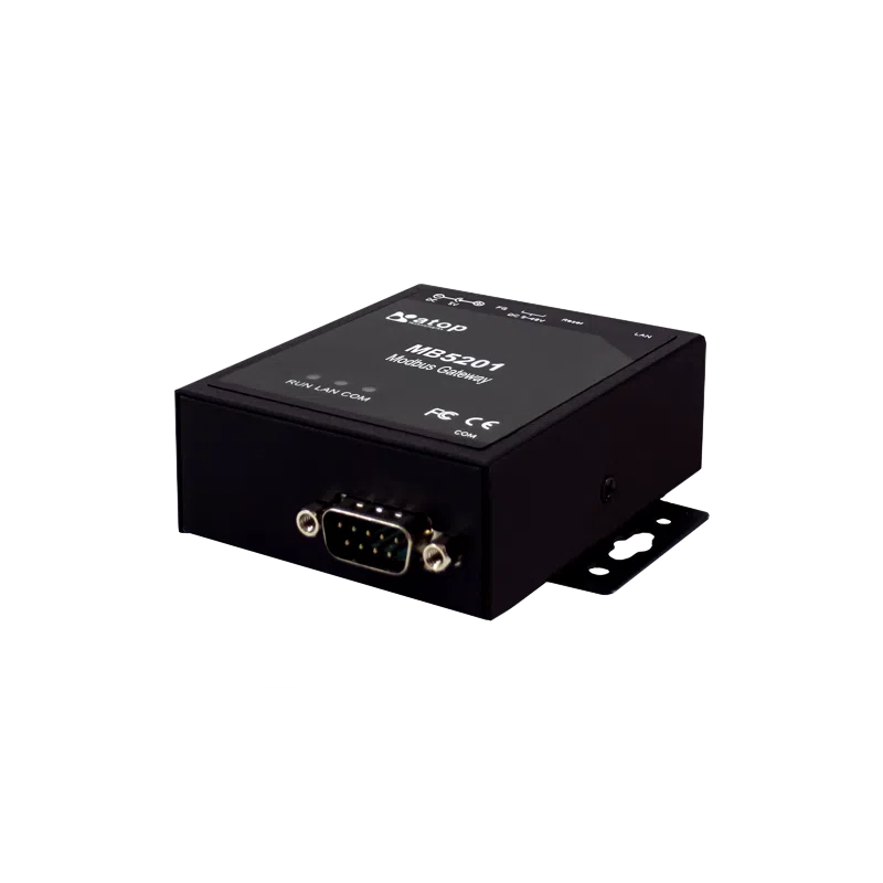 Passerelle Modbus TCP vers RTU ATOP MB5201 un port série, boîtier métal compact