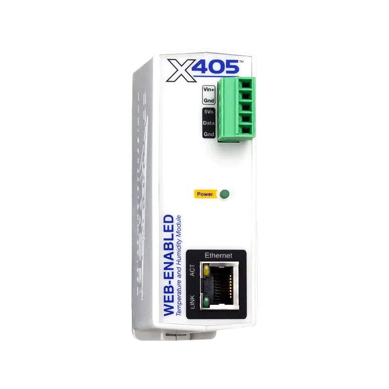 ControlByWEB X-405 - Modules de contrôle et de surveillance de la température et de l'humidité Boîtier de supervision température et humidité ControlByWEB X-405, un bus 1-Wire
