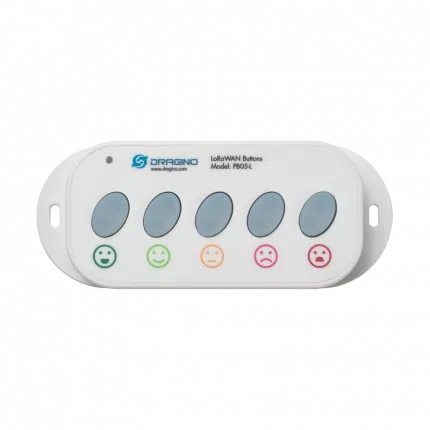 Boîtier de satisfaction LoRaWAN Dragino PB05-L à cinq boutons avec pictogrammes