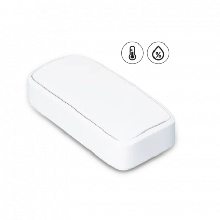Capteur de température et d'humidité Bluetooth Efento BLE, boîtier blanc compact vu de face