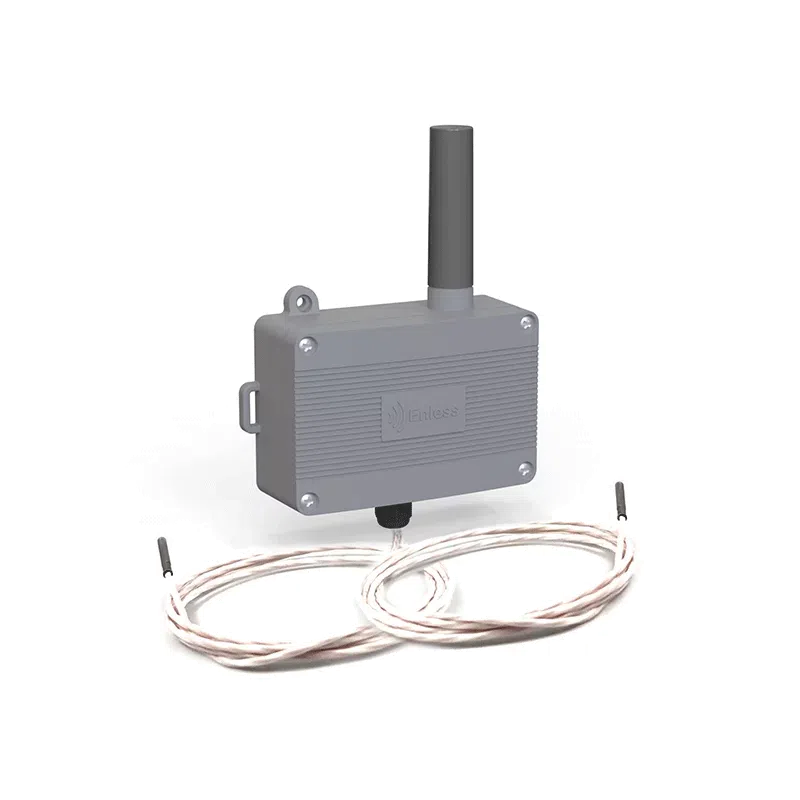 Capteur de température LoRaWAN Enless TX TEMP CONT2 avec deux sondes PT1000 de contact