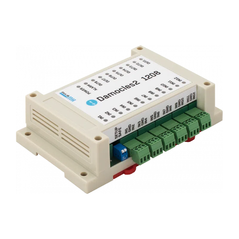 Module d'entrées et sorties Ethernet HWgroup Damocles2 1208, 12 entrées et 8 sorties