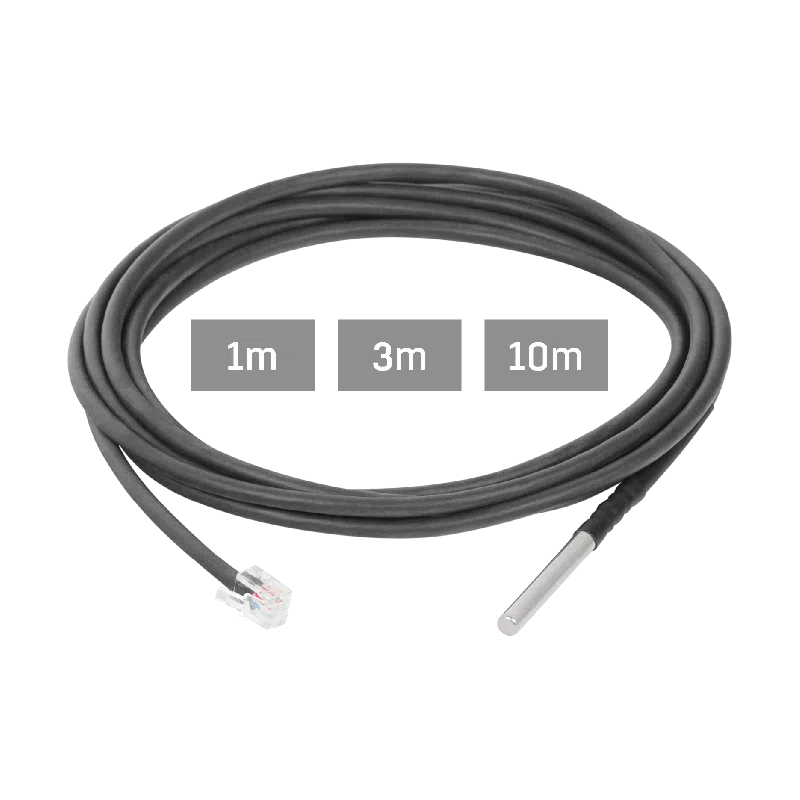 Sondes de température étanches HWgroup Temp-1Wire IP67 inox avec câbles RJ11