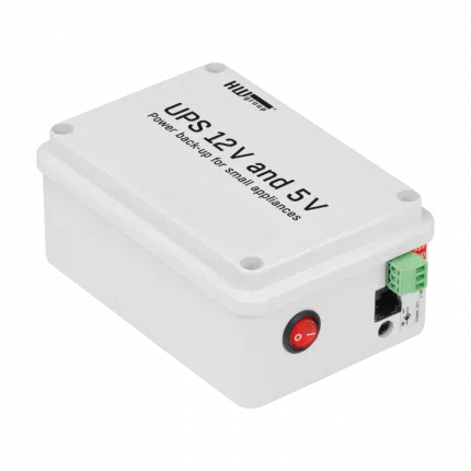 Mini onduleur DC HWgroup UPS 12V et 5V avec batterie intégrée et voyants d'état