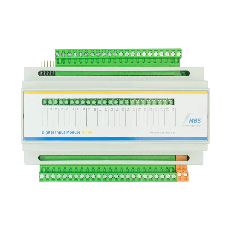 Module BACnet MS/TP MBS BAC-DI24 à 24 entrées numériques pour rail DIN