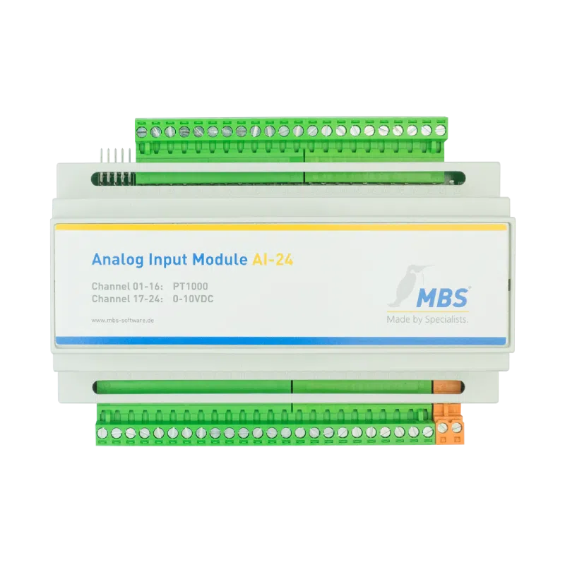 Module Modbus RTU MBS MOD-AI24 avec entrées PT1000 et 0-10 V