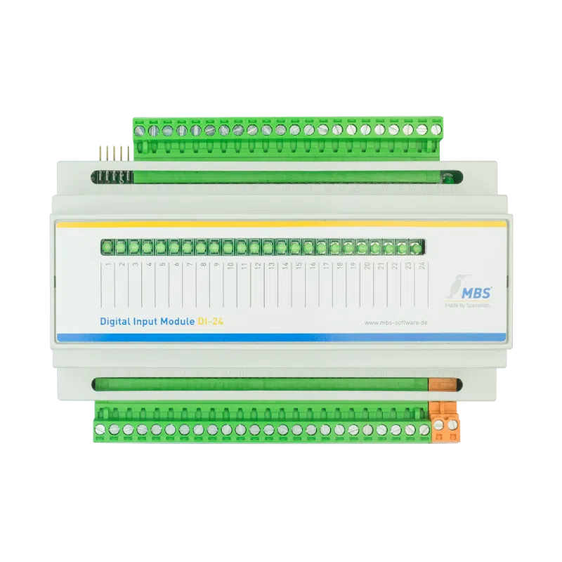 MBS Modbus IO Module - Module d'entrées numériques Modbus RS485 Module Modbus RTU MBS MOD-DI24 à 24 entrées numériques pour rail DIN