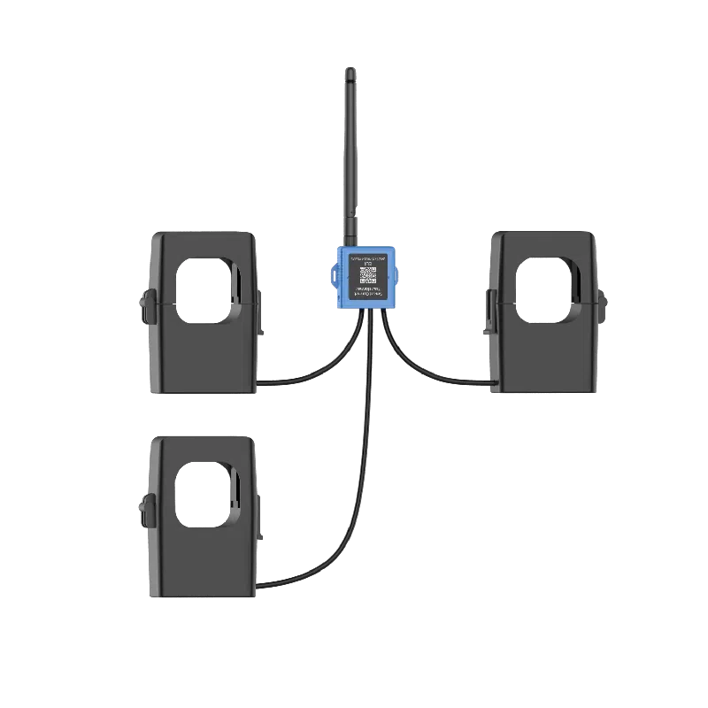 Capteur de courant triphasé LoRaWAN Milesight CT30x avec trois pinces et émetteur radio