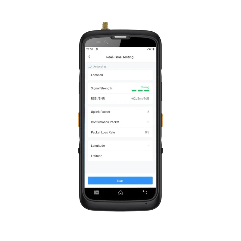 Testeur de couverture LoRaWAN portable Milesight FT101 avec écran tactile et antenne