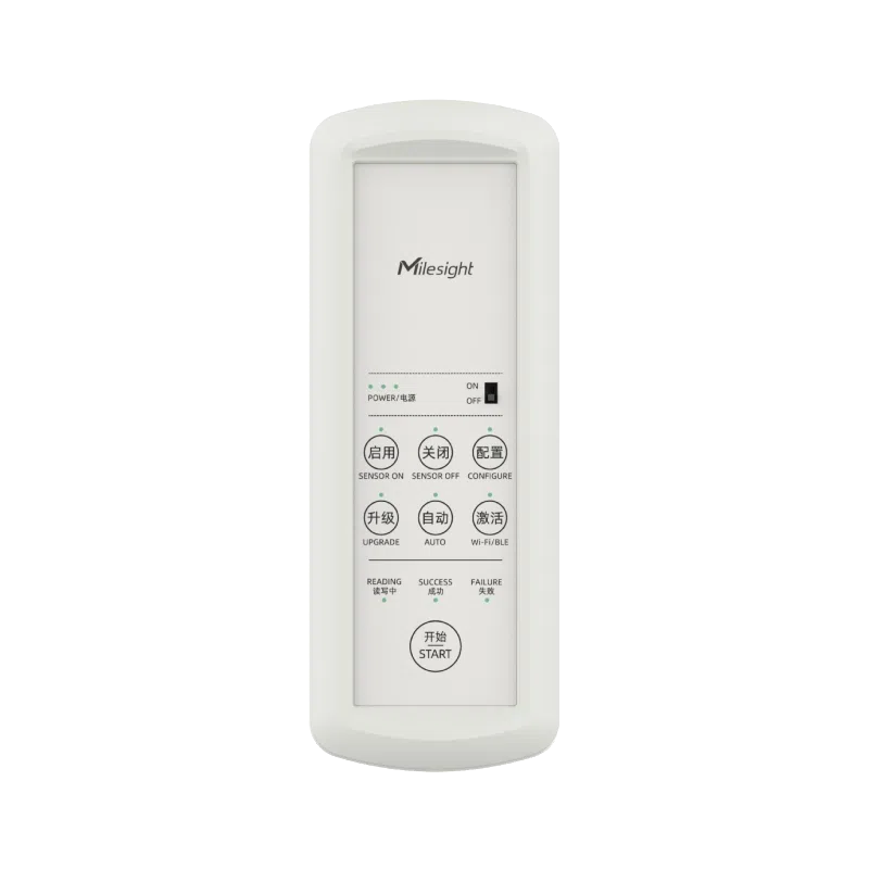 Configurateur de capteurs NFC portable Milesight SCT01 avec boutons et voyants d'état