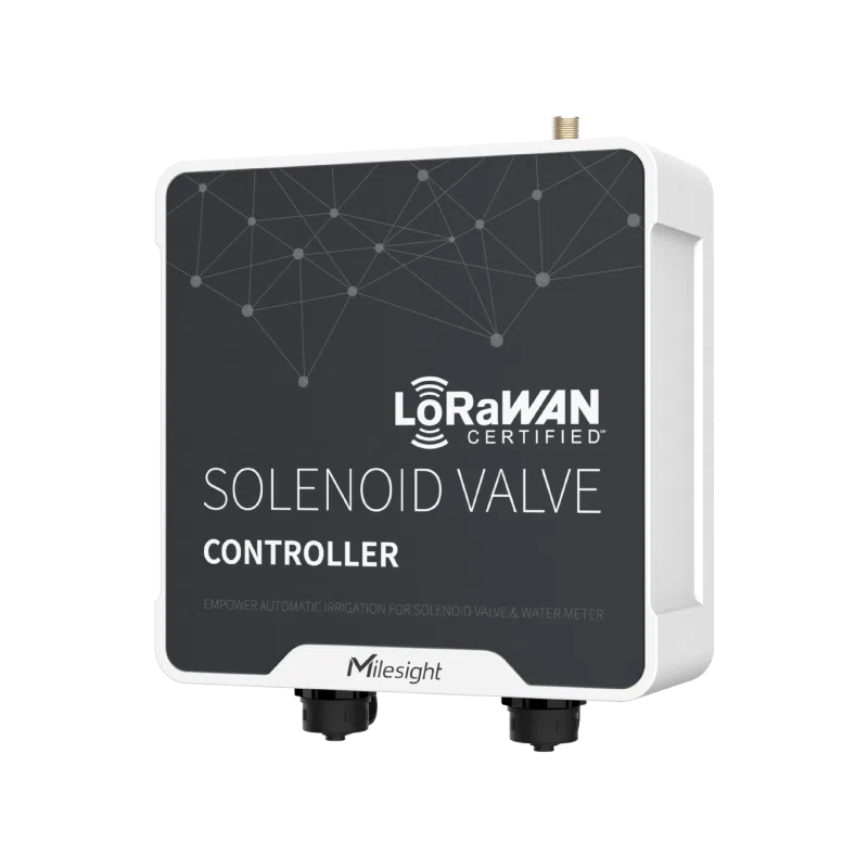 Contrôleur d'électrovannes LoRaWAN Milesight UC512 sur piles, boîtier étanche IP68