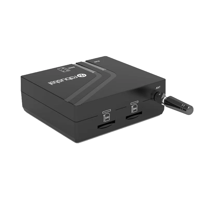 Modem 4G LTE industriel Robustel M1200 en boîtier métal compact pour rail DIN