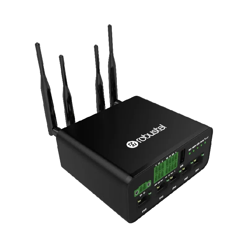 Robustel R1520 Routeur 4G industriel Robustel R1520 double SIM avec cinq ports Ethernet