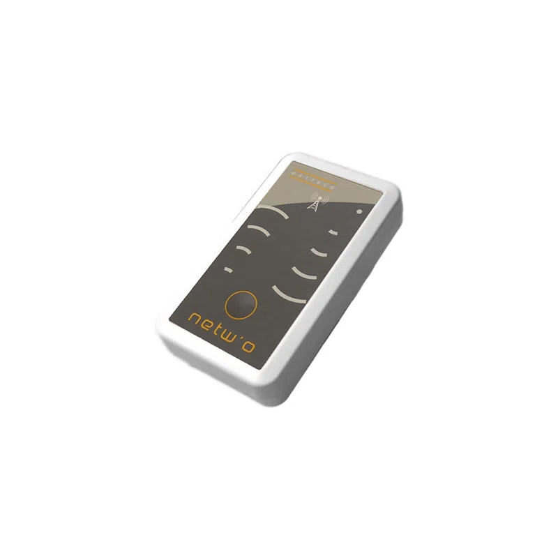 Testeur de couverture réseau LoRaWAN Watteco Netw'O, boîtier IP67 vu de face