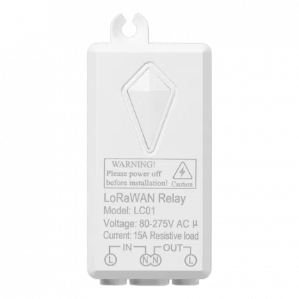 Relais LoRaWAN classe C Dragino LC01 15 A, boîtier ignifuge vue de face
