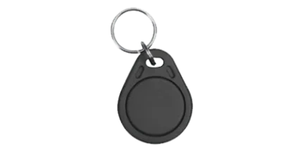 Badge porte-clés RFID AKCP ACT01 noir avec anneau métallique