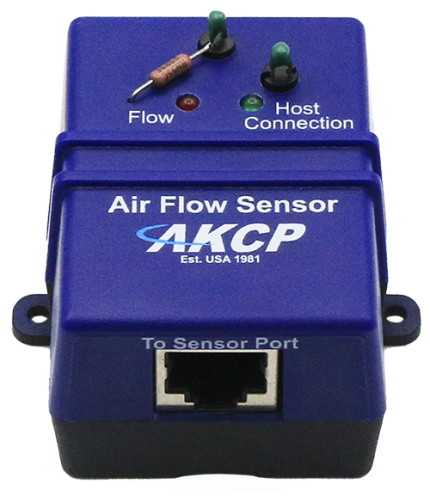 Capteur de flux d'air AKCP AFS avec LED Flow et port RJ45