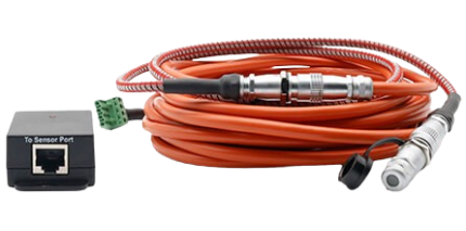 Détecteur de fuite de carburant AKCP FLKS avec module RJ45 et câble sensible