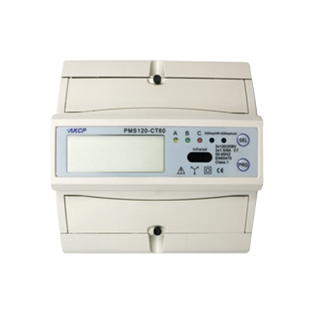Compteur d'énergie AKCP PMS sur rail DIN, version pour transformateurs de courant Compteur d'énergie AKCP PMS sur rail DIN, version pour transformateurs de courant