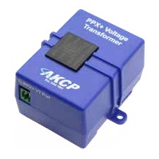Transformateur de tension AKCP pour powerProbeX+, boîtier bleu avec bornier