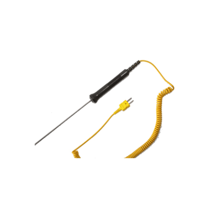 Sonde thermocouple AKCP à gaine inox et câble spiralé pour hautes températures