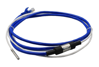 Capteur de température ultra-froid AKCP UCT15, sonde PT100 et câble bleu RJ45