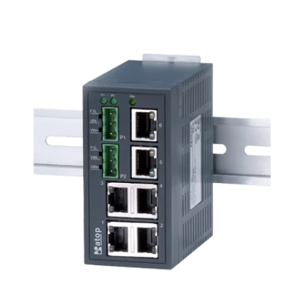 Switch Ethernet industriel ATOP EH2006 à 6 ports RJ45 en boîtier plastique