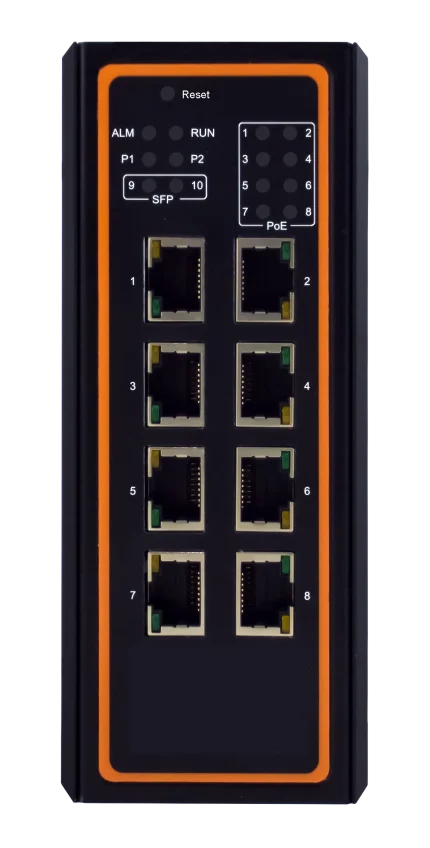 Switch PoE semi-manageable ATOP EHG6508 huit ports Gigabit, vue de face