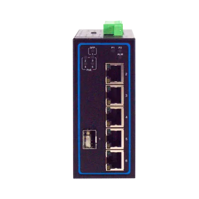 ATOP EHG7306 switch industriel avec un emplacement SFP fibre, vue de face