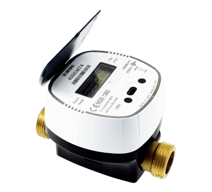 Compteur d'eau B METERS HYDROSONIC version COMBO LoRaWAN et wM-Bus, raccords laiton