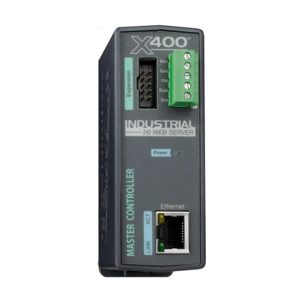 Contrôleur programmable modulaire ControlByWEB X-400 version Ethernet, vue de face