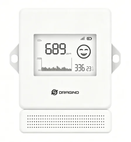 Capteur CO2 LoRaWAN Dragino CO2-LE avec écran e-Ink et pattes de fixation murale Capteur CO2 LoRaWAN Dragino CO2-LE avec écran e-Ink et pattes de fixation murale