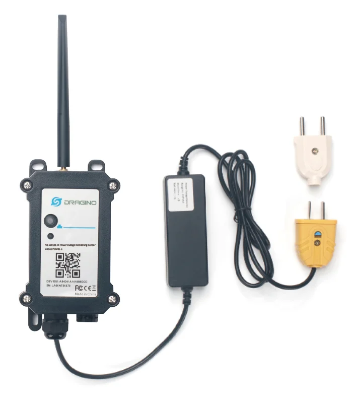 Dragino POM01 version cellulaire NB-IoT avec antenne externe et câble secteur