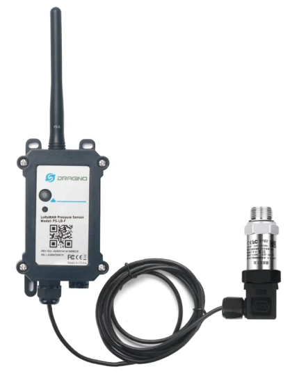 Capteur de pression LoRaWAN Dragino PS-LB-F avec transmetteur inox 316L alimentaire