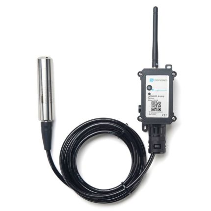 Capteur de niveau immergé Dragino PS-LB-I avec sonde inox et câble, vue de face