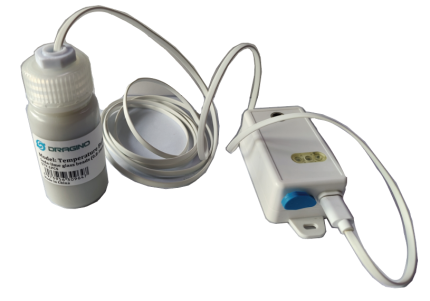 Temperature Buffer Dragino avec sonde de température raccordée à un capteur radio