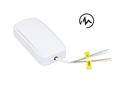 Interface analogique Bluetooth Efento avec câble de raccordement repéré CH et GND
