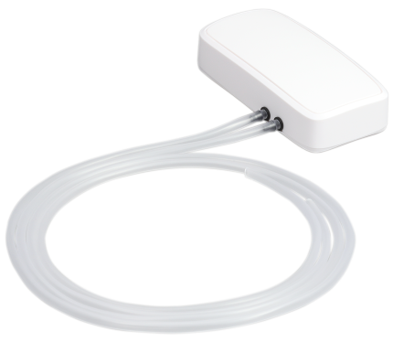 Capteur de pression différentielle Bluetooth Efento avec ses deux tubes de prise