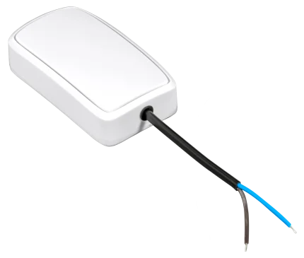 Enregistreur d'entrée binaire Bluetooth Efento, boîtier blanc avec câble deux fils