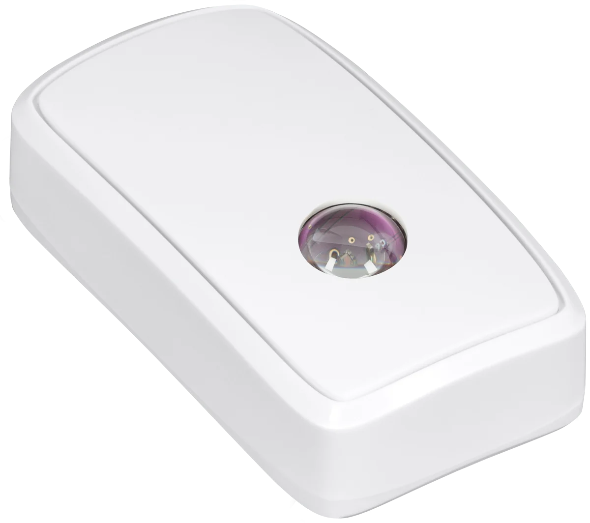 Capteur de luminosité Efento, boîtier blanc avec fenêtre de mesure de la lumière Capteur de luminosité NB-IoT Efento, boîtier blanc avec dôme de mesure de la lumière