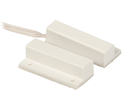 Contact magnétique plastique blanc et son aimant pour détecteur d'ouverture Efento