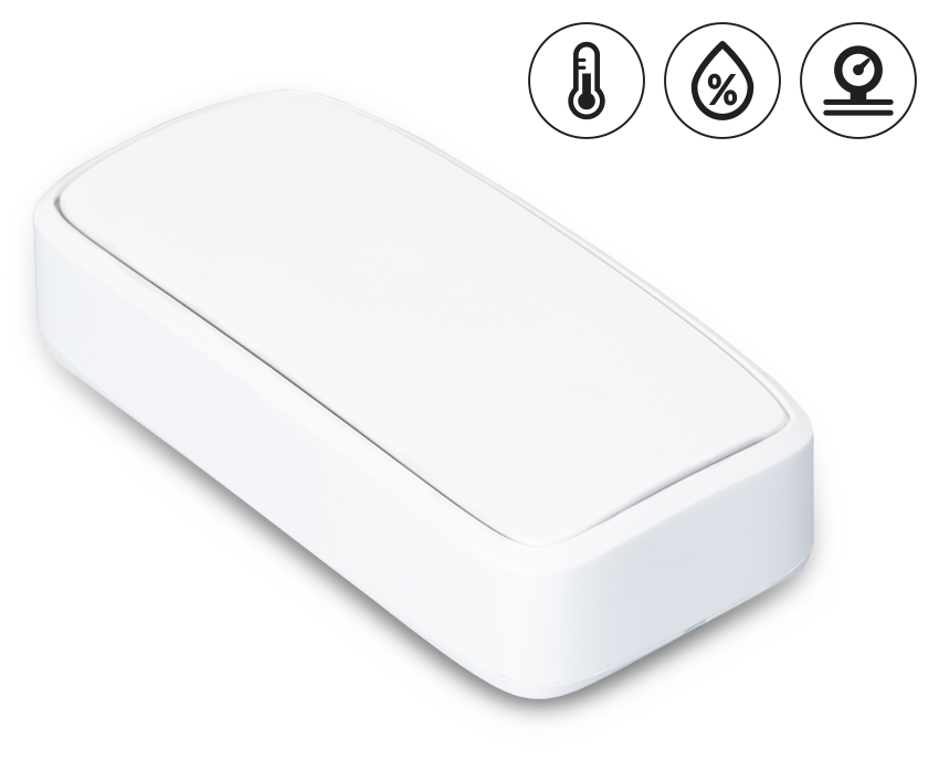 Capteur Bluetooth Efento de pression atmosphérique, température et humidité, boîtier blanc Capteur Bluetooth Efento de pression atmosphérique, température et humidité, boîtier blanc compact